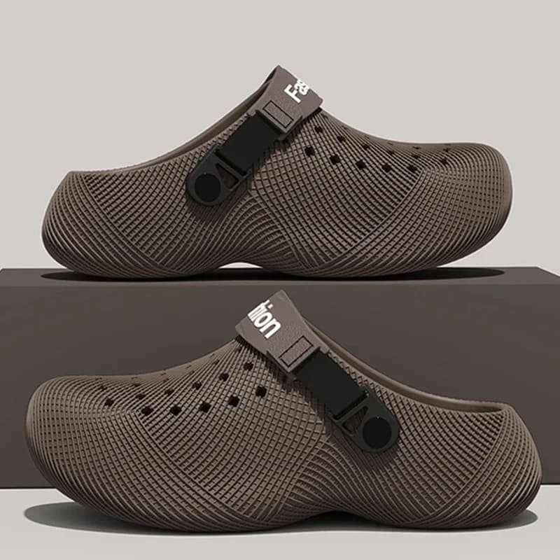 Chunky Platform 3D Design Men's Sandals Summer 2026 Slip-On Non-Slip Sport Sandals for Outdoor Thick Bottom EVA Beach Slippers