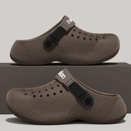Chunky Platform 3D Design Men's Sandals Summer 2026 Slip-On Non-Slip Sport Sandals for Outdoor Thick Bottom EVA Beach Slippers
