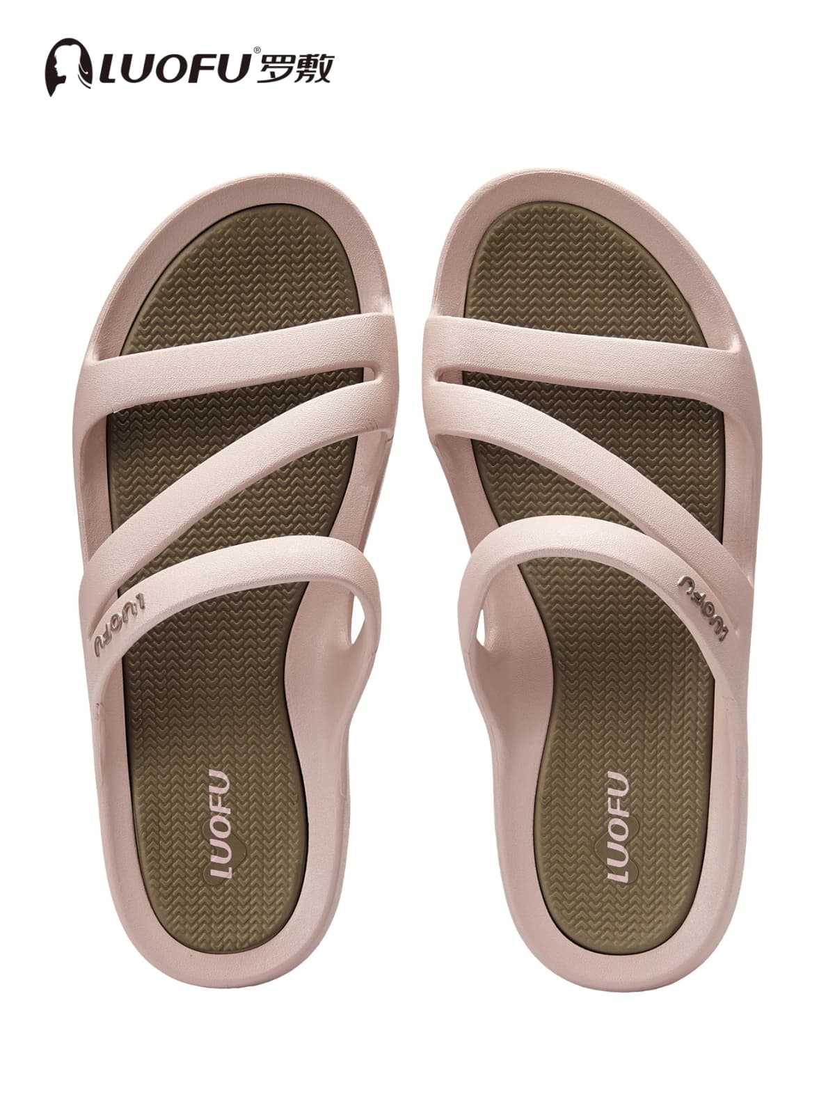 New Luofu Fashionable Summer Women's Slippers, Comfortable Rubber Midsole Outdoor Casual Sandals, Beach Shoes, Non-Slip Home Shoes, Outdoor Pvc Eco-Friendly Slippers, Non-Slip Sandals