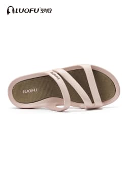 New Luofu Fashionable Summer Women's Slippers, Comfortable Rubber Midsole Outdoor Casual Sandals, Beach Shoes, Non-Slip Home Shoes, Outdoor Pvc Eco-Friendly Slippers, Non-Slip Sandals