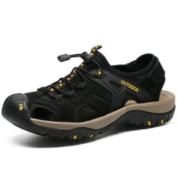 Large Size Men's Summer Non-Slip Beach Sandals Handmade Genuine Leather Outdoor Fashion Sneakers