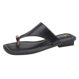 Women's Summer Flat Flip Flops Thong Sandals Square Toe Faux Leather Soft Sole Non Slip Shoes for Beach Vacation Daily Wear