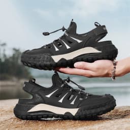 Mens Casual Sandals 2026 New Summer Breathable Mesh Hollow Out Slip On Sandals Trendy Flip Flops Cross Border Wholesale
