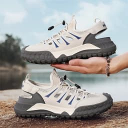 Mens Casual Sandals 2026 New Summer Breathable Mesh Hollow Out Slip On Sandals Trendy Flip Flops Cross Border Wholesale