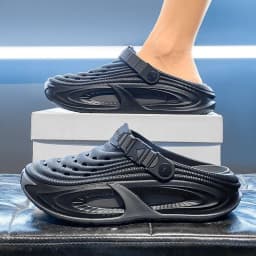 Mens Summer Clogs Thick Sole Outdoor Beach Slides Non-slip Closed Toe Slippers For Men Women Driving Shoes Breathable Outdoor