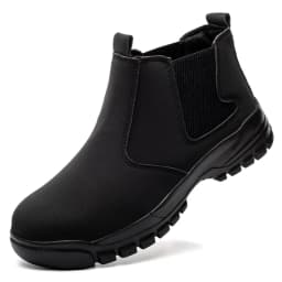 Waterproof Leather Men Shoes Non-slip Indestructible Protection Boots Men's Lightweight Safety Work Shoes Indestructible