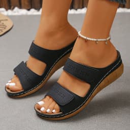 Women Sandals Casual Wedge Slippers Comfortable Thick-soled Open-toe Slippers Platforms Women Shoes Fashion Lightweight Sandals
