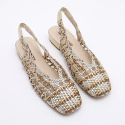 Trendin Mode Women Braided Pointed Toe Slingback Fashion Flat Bottom Elastic Backstrap Sandals
