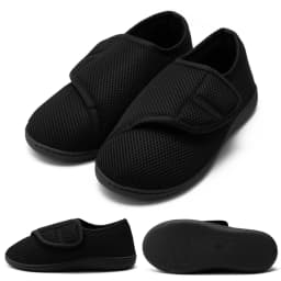 Unisex Diabetic Shoes Wide Walking Shoes Plush Lining Lightweight Edema Sneakers Hook and Loop Sneakers for Plantar Fasciitis
