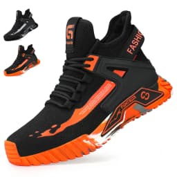 Indestructible Mining Boots Anti-Smash Puncture-Proof Safety Shoes Men Steel Toe Shoes Rubber Sole Safety Work Boots for Men