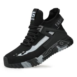 Indestructible Mining Boots Anti-Smash Puncture-Proof Safety Shoes Men Steel Toe Shoes Rubber Sole Safety Work Boots for Men