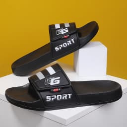New Mens Slippers Velcro Strap Slipper Lightweight Slide Summer Beach Shoe Soft Mules Slide Flip Men Big Size Sandal Casual Clog