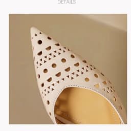 Spring New Arrival Sweet Elegant Shoes Women Low Heel Pointed Toe Soft Leather Women's Shoes Sandals Hollow Out  Single Shoes 2