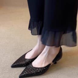 Spring New Arrival Sweet Elegant Shoes Women Low Heel Pointed Toe Soft Leather Women's Shoes Sandals Hollow Out  Single Shoes 2