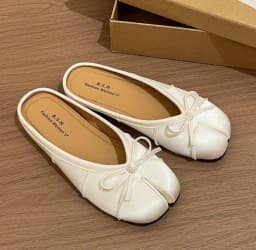 Fashion Butterfly-knot Split Toe Slippers Women Tabi Ninja Ballet Flats Comfortable Walking Loafers Ladies All-match Mules Shoes