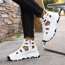 2026 Summer New Plus Size Women's Sandals Fashion Round Head Leisure Sports Baotou Sandals Women's Shoes