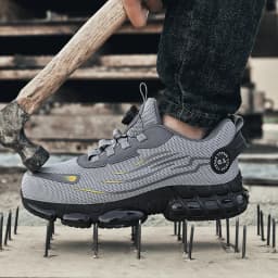 Men's Military Tactical Boots Army Boots Men Side Zipper Military Boots Men Anti-Slip Ankle Boots Work Safety Shoes Hiking Shoe