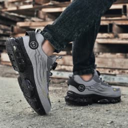Men's Military Tactical Boots Army Boots Men Side Zipper Military Boots Men Anti-Slip Ankle Boots Work Safety Shoes Hiking Shoe