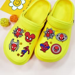 45-200pcs Mesuca Spider-Man PVC Shoe Charms Cartoon DIY Accessories Sandals Garden Shoes Buckle Decoration for Party Gifts
