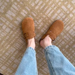 New Retro Fashion Women's Shoes Solid Color Soft Soled Slingback Shoes Round Toe Thick-Soled Suede Clogs Sandals Outdoor Beach