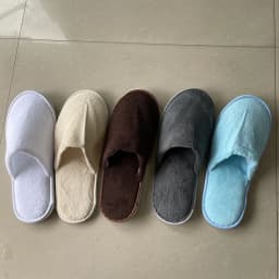 5Pairs/Lot Men Women Disposable Hotel Guest Slippers Cotton Slides Home Travel SPA Slipper Hospitality Cheap Indoor Slip-on