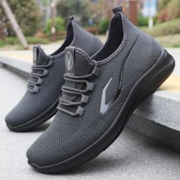 Men's Fashionable Solid Woven Knitted Running Shoes - Lightweight, Breathable, Non-Slip - Perfect Sports Shoes for Outdoors