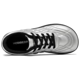 HOBIBEAR Women Wide Toe Box Sneaker Artificial Leather Barefoot Shoes Classic Sewing Thread Walking Lace Up Sneakers