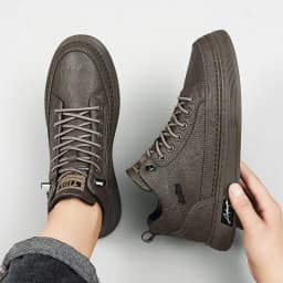 British Leather Men's Casual Shoes Breathable Trendy Handmade Shoes Platform Breathable Shoes Male Walking Shoes Men Black Shoes