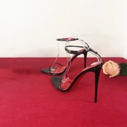 Women Pointed Toe Ankle Strap Pumps Leather Stiletto High Heels Slip‑on Shoes Ladies Evening Party Dress Sandals