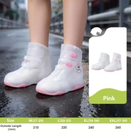 Kids Rain Shoe Covers Reusable Overshoes for Rainy Days Non-Slip PVC Waterproof Boot Galoshes for Boys and Girls