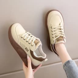 Girls' White Shoes Students' Thick Soled Height Increasing Outdoor Wear Sports Shoes Women' Clothing Matching Casual Board Shoes