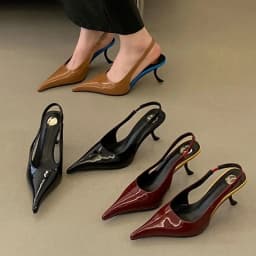 Aneikeh Fashion Sexy Designer Patent Leather Pointed Toe High Heels Pumps Women Shallow Elegant Banquet Wedding Party Shoes