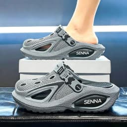 Men's Summer Hollow-out Clogs Breathable Slip-on Sandals Casual Lightweight Non-slip Soft Sole Fashion Vacation Beach