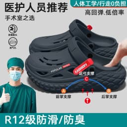 Operating room hole shoes men's 2026 summer new non-slip deodorant arch support wear wear wear cool slippers men