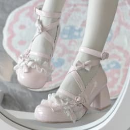 2026 New Butterfly-knot Lolita Women Mary Jane Shoes Elegant Round Toe Thick Heel Shoes Ladies Fashion Dress Pumps