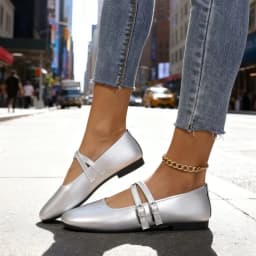 Classic Retro Mary Jane Flat Shoes Fashionable New Women'S Casual Shoes Square Toe Straight Buckle Shallow Mouth Work Shoes