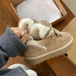2026 Winter New Style Lace-up Anti-slip Warm Cotton Shoes for Slimming - Snow Boots