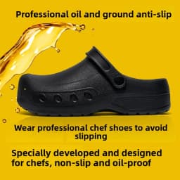 Men's Chef Kitchen Shoes for Men EVA Injection Anti-slip Slippers Outsole Comfortable Garden Clogs Waterproof Sandals Size 39-50