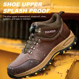 Rotary Button New Safety Shoes Men Work Shoes Indestructible Steel Toe Sneakers Waterproof Construction Shoes Wear Resistant