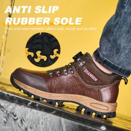 Rotary Button New Safety Shoes Men Work Shoes Indestructible Steel Toe Sneakers Waterproof Construction Shoes Wear Resistant
