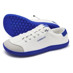 HOBIBEAR Wide Toe Barefoot Shoes for Unisex Minimalist Canvas Sneakers Lightweight Adjustable Slip On Walking Shoes