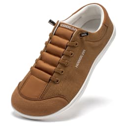 HOBIBEAR Wide Toe Barefoot Shoes for Unisex Minimalist Canvas Sneakers Lightweight Adjustable Slip On Walking Shoes