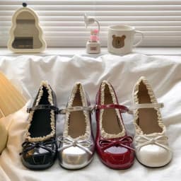 2026 New Women Mary Jane Shoes Fashion Butterfly-knot Dress Shoes Ladies Concise Outdoor Thick Heel Leather Shoes