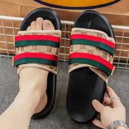 Men's summer classic one-piece slippers lightweight and fashionable satin casual sandals comfortable indoor and outdoor slippers