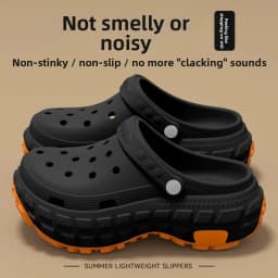 2026 New Thick soled perforated shoes for men's summer new trend slip resistant wear-resistant and odorless sandals for driving