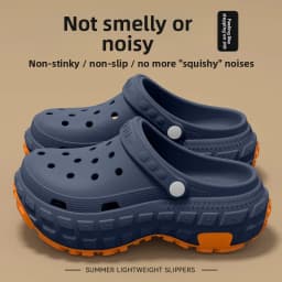 2026 New Thick soled perforated shoes for men's summer new trend slip resistant wear-resistant and odorless sandals for driving