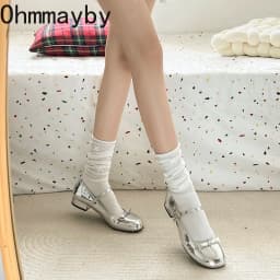 Spring Wine Red Women Mary Jane Shoes Shallow Ladies Casual Butterfly-knot Shoes Eelgant Dress Leather Shoes