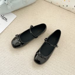 Spring Wine Red Women Mary Jane Shoes Shallow Ladies Casual Butterfly-knot Shoes Eelgant Dress Leather Shoes