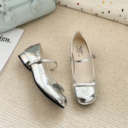 Spring Wine Red Women Mary Jane Shoes Shallow Ladies Casual Butterfly-knot Shoes Eelgant Dress Leather Shoes