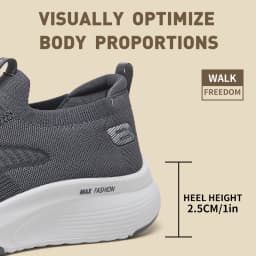 Desai Men's Wide Width Knit Slip-on Sneakers Max Cushion Walking Shoes Lightweight Breathable